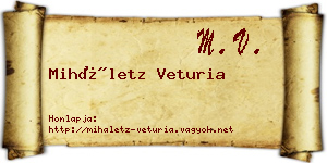 Miháletz Veturia névjegykártya